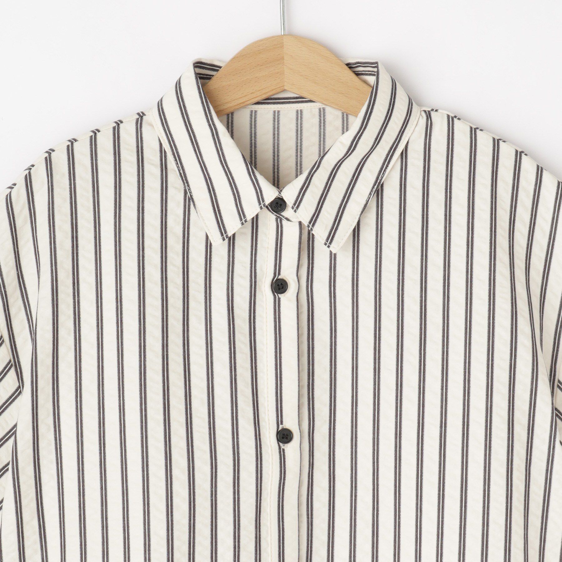 SHOO･LA･RUE「【セットアップ可能/親子リンク】サッカーストライプシャツ」|シャツ・ブラウス|