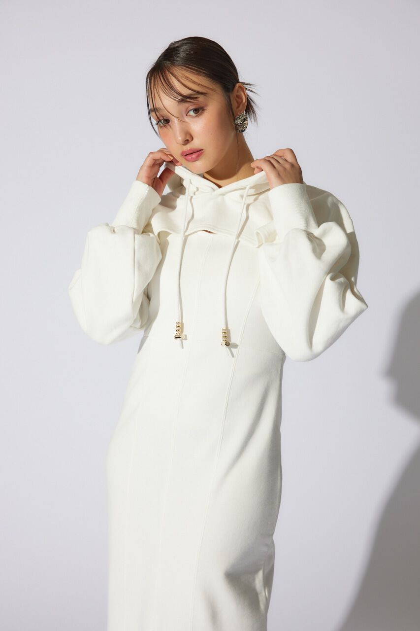 rienda「レイヤードパーカーワンピース」|ワンピース|