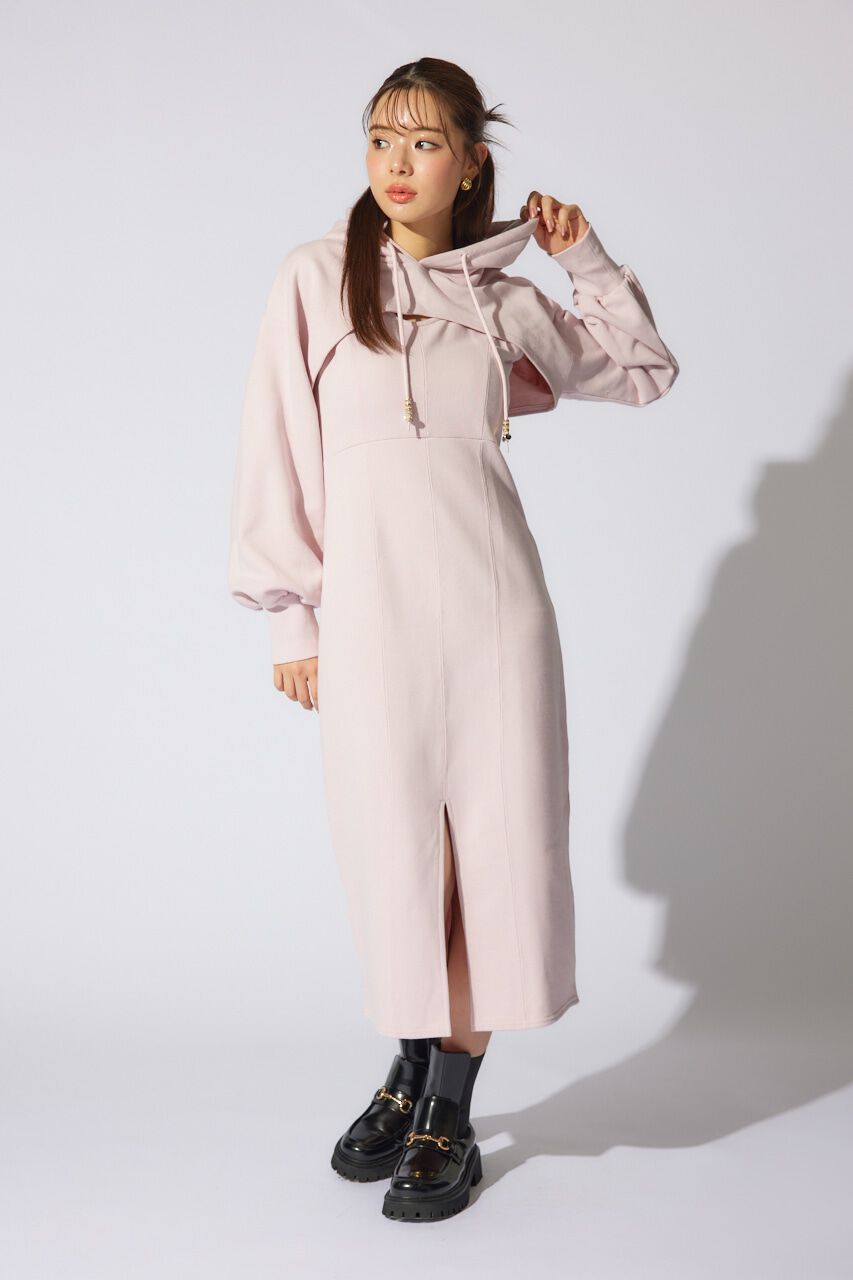 rienda「レイヤードパーカーワンピース」|ワンピース|