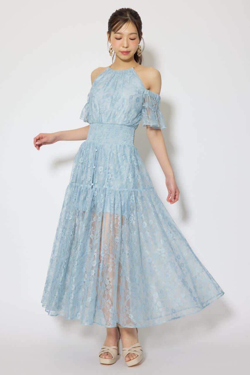 rienda「2WAYホルターネックレースロンパース」|ワンピース|