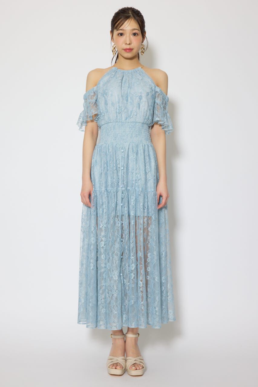 rienda「2WAYホルターネックレースロンパース」|ワンピース|