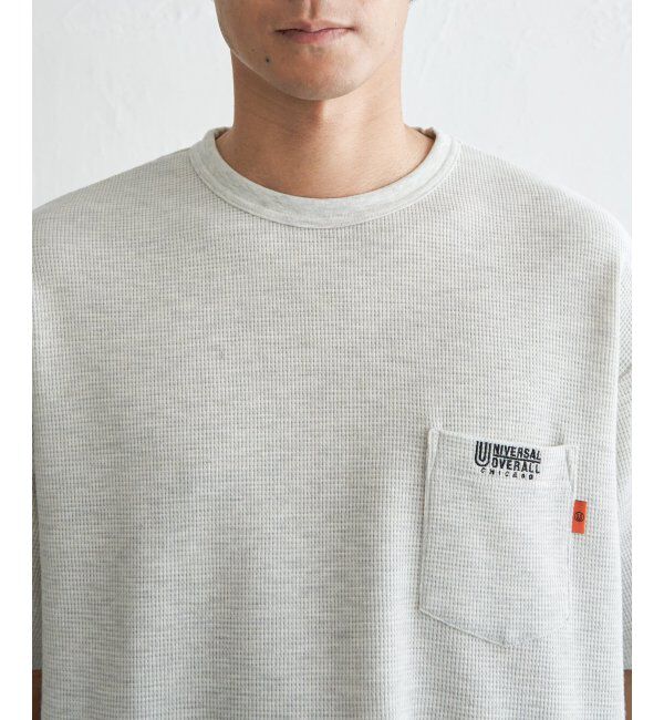 ikka「UNIVERSAL OVERALL ユニバーサルオーバーオール DAILYワンポイント刺繍Tシャツ」|Tシャツ・カットソー|