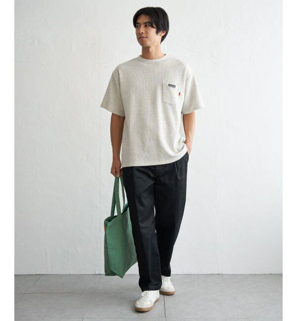 ikka「UNIVERSAL OVERALL ユニバーサルオーバーオール DAILYワンポイント刺繍Tシャツ」|Tシャツ・カットソー|