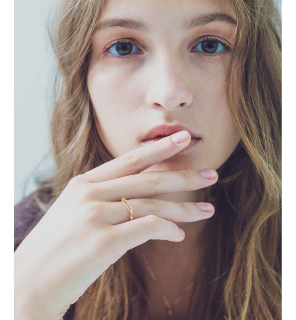 ete「K18YG レイヤード ブラウンダイヤモンド リング」|リング|