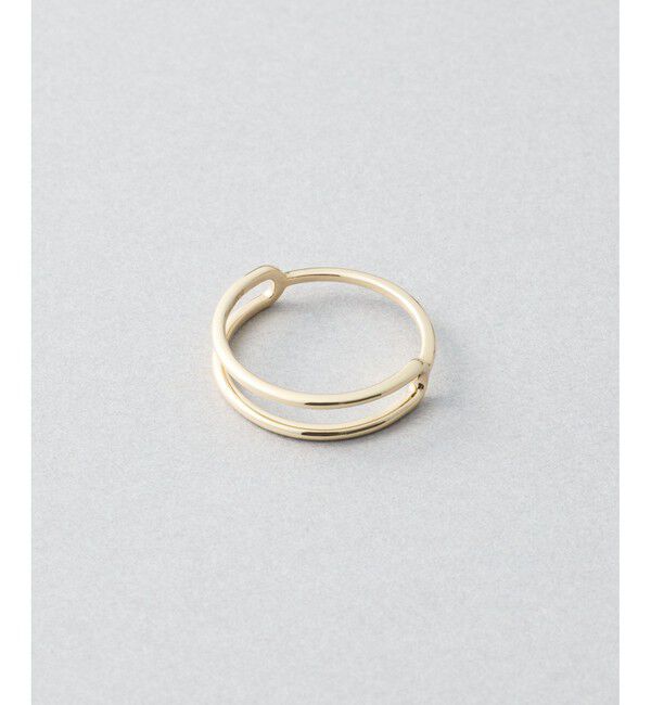 Jouete「K10YG ピンキーリング ダブルライン」|リング|
