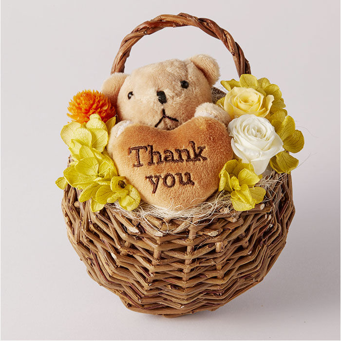 BACKYARD FAMILY「プリザーブドフラワー かわいい 通販 スマイルベア フラワーアレンジメント プリザードフラワー」|その他|