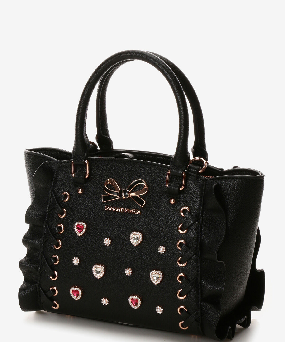 Samantha Vega「レースアップハートビジューフラッタ―(ミニ)」|ショルダー・メッセンジャー|