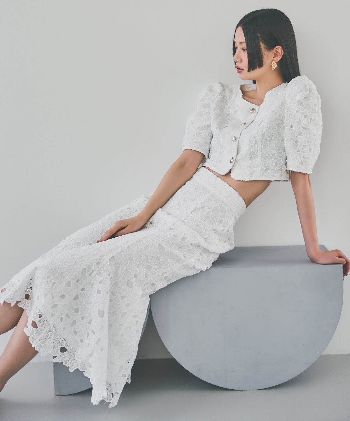 アンドクチュール「スカラレースマーメイドスカート」|フレア|