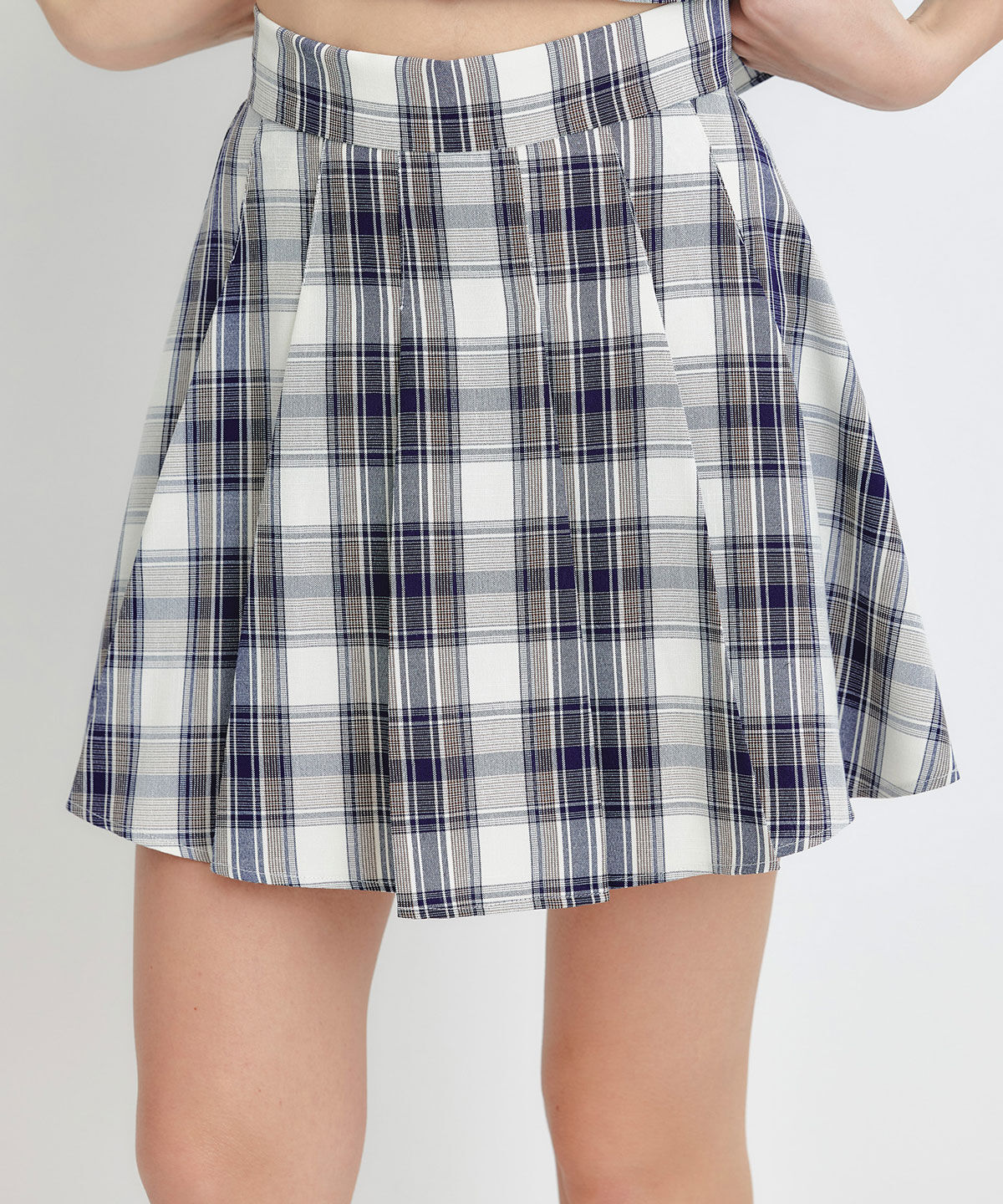 REDYAZEL「ロゴブローチブラウス&times;チェックプリーツミニスカートセットアップ」|ワンピース|