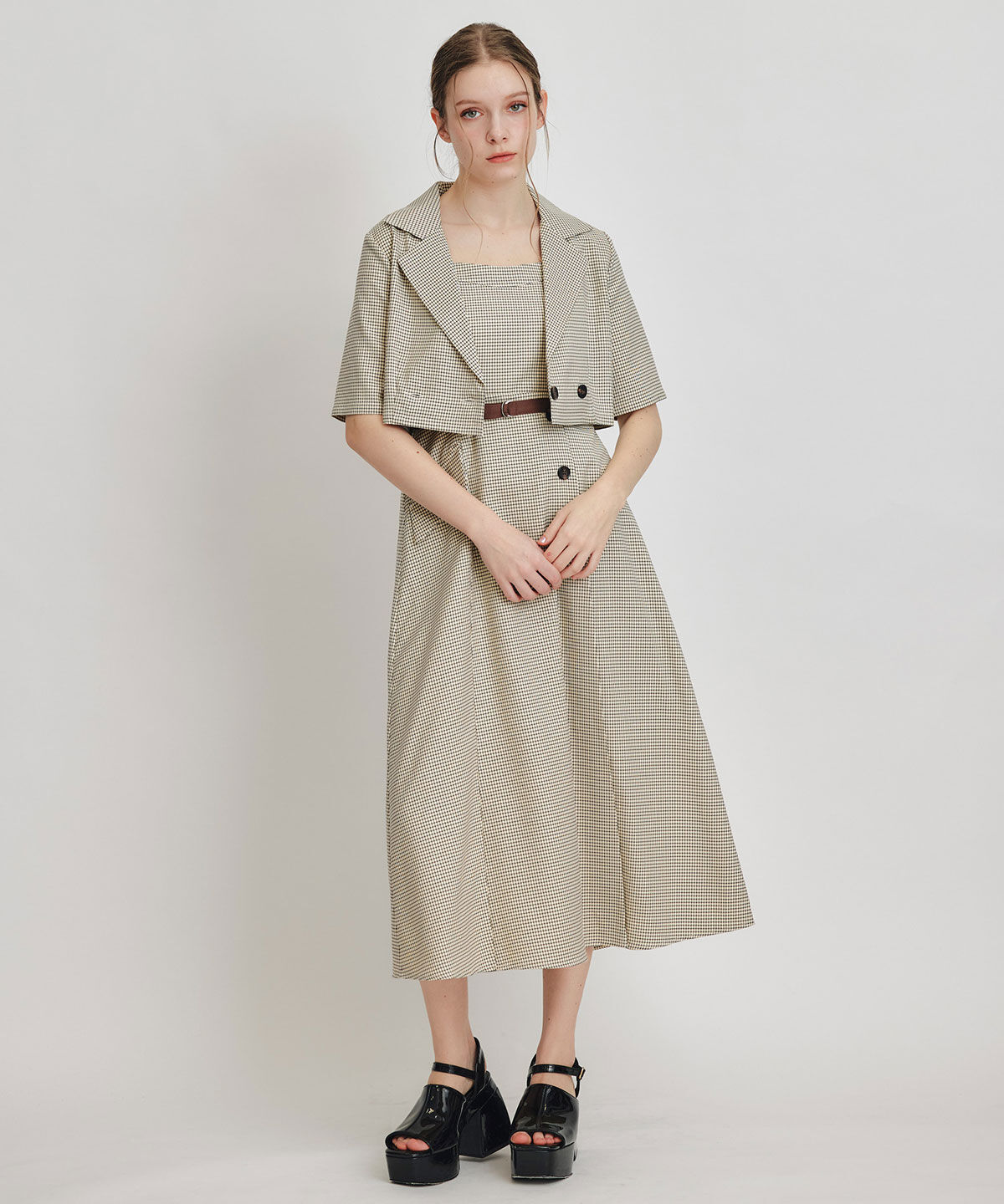 REDYAZEL「ﾁｪｯｸｼｮｰﾄｼﾞｬｹｯﾄxｱｸｾﾝﾄﾍﾞﾙﾄﾌﾚｱﾛﾝｸﾞﾜﾝﾋ」|ワンピース|