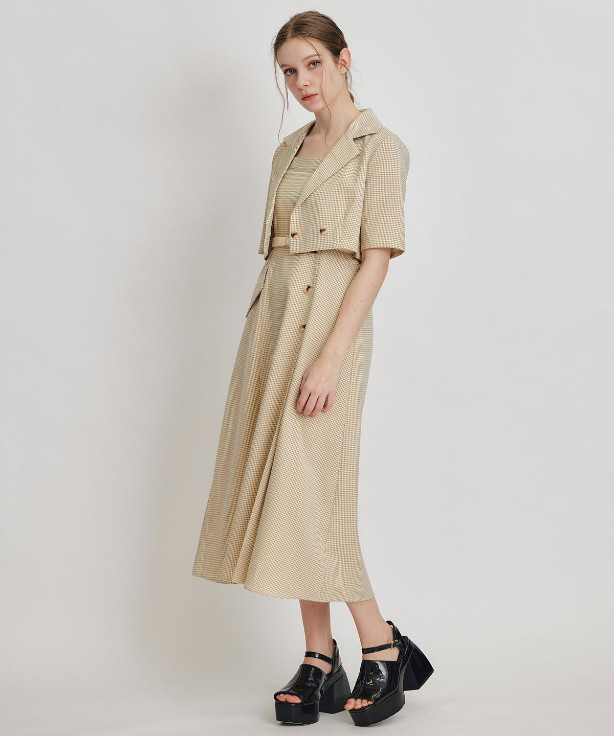 REDYAZEL「ﾁｪｯｸｼｮｰﾄｼﾞｬｹｯﾄxｱｸｾﾝﾄﾍﾞﾙﾄﾌﾚｱﾛﾝｸﾞﾜﾝﾋ」|ワンピース|