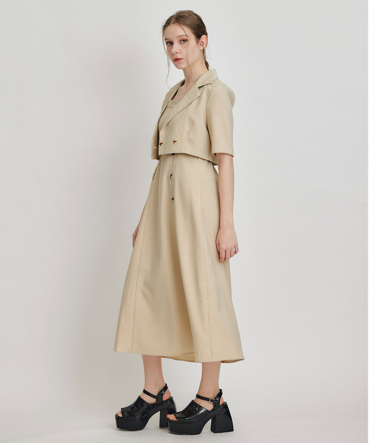 REDYAZEL「ﾁｪｯｸｼｮｰﾄｼﾞｬｹｯﾄxｱｸｾﾝﾄﾍﾞﾙﾄﾌﾚｱﾛﾝｸﾞﾜﾝﾋ」|ワンピース|