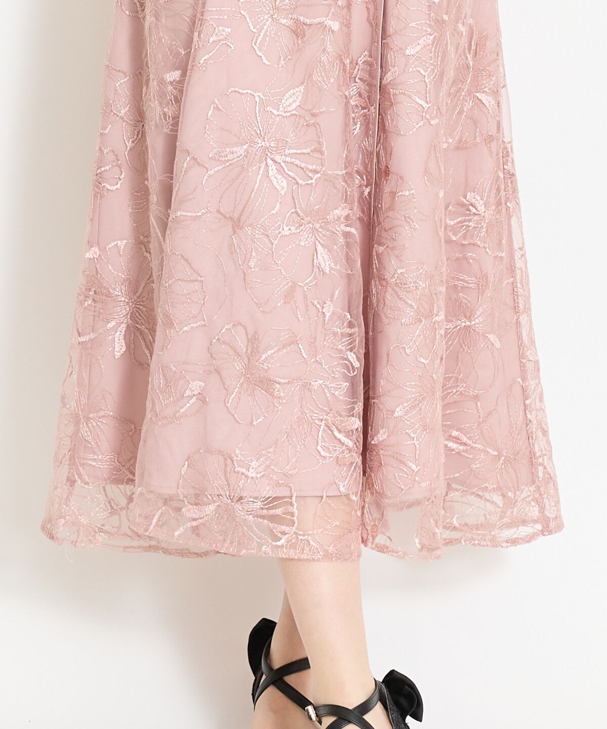 WILLSELECTION「パイピングライン刺繍ワンピース」|ドレス|