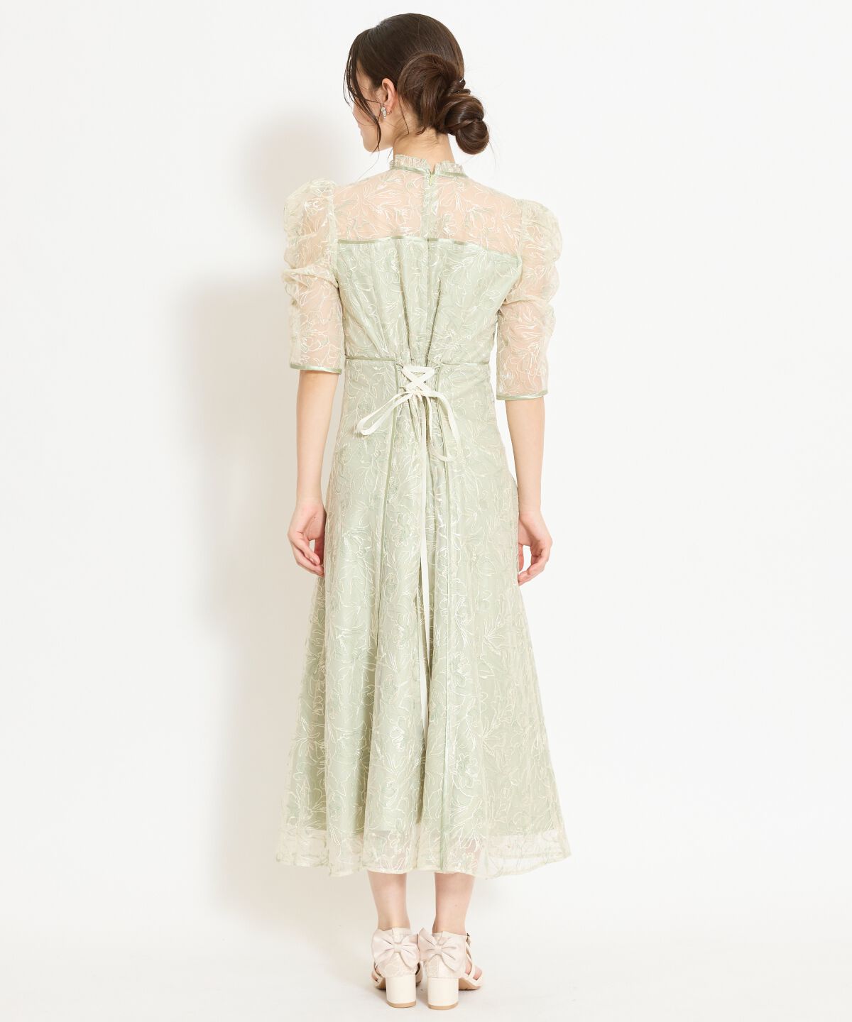 WILLSELECTION「パイピングライン刺繍ワンピース」|ドレス|