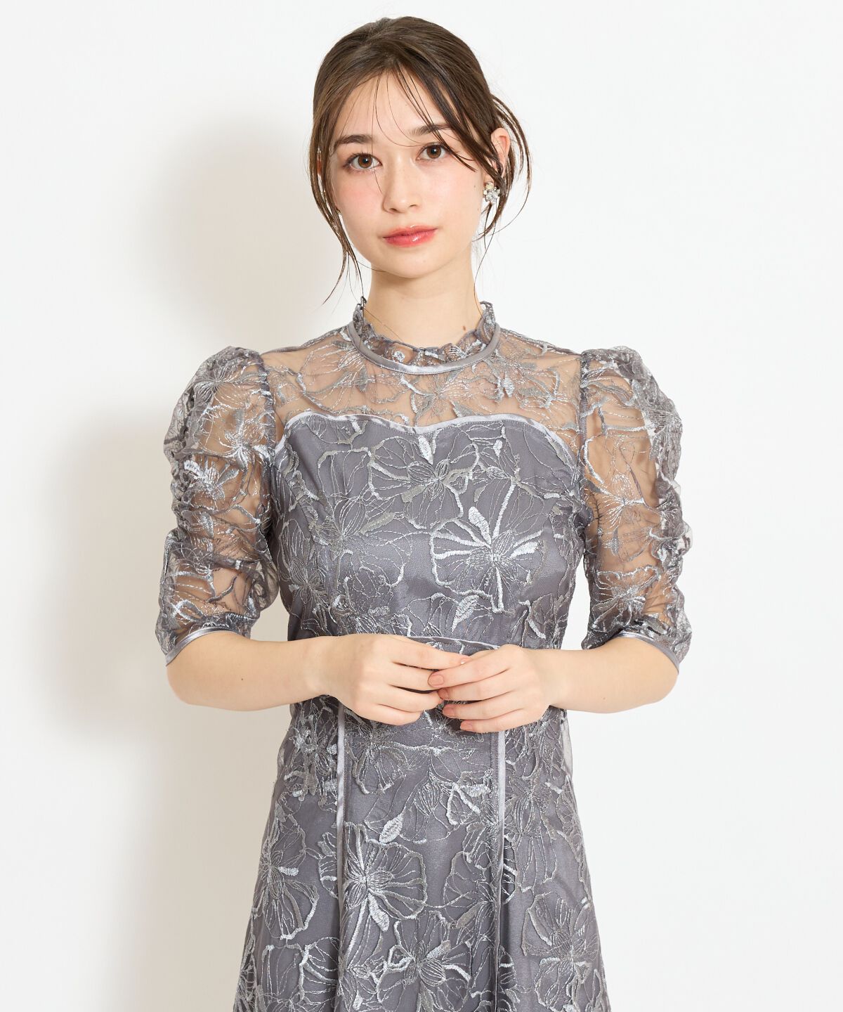 WILLSELECTION「パイピングライン刺繍ワンピース」|ドレス|