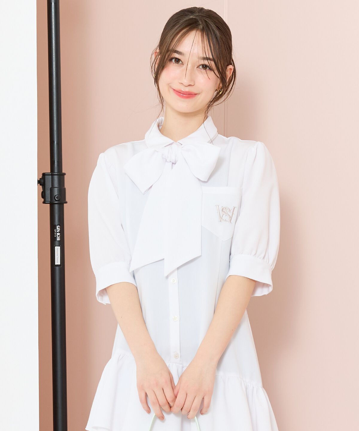 WILLSELECTION「ティアードフリルリボンタイシャツワンピース」|ワンピース|