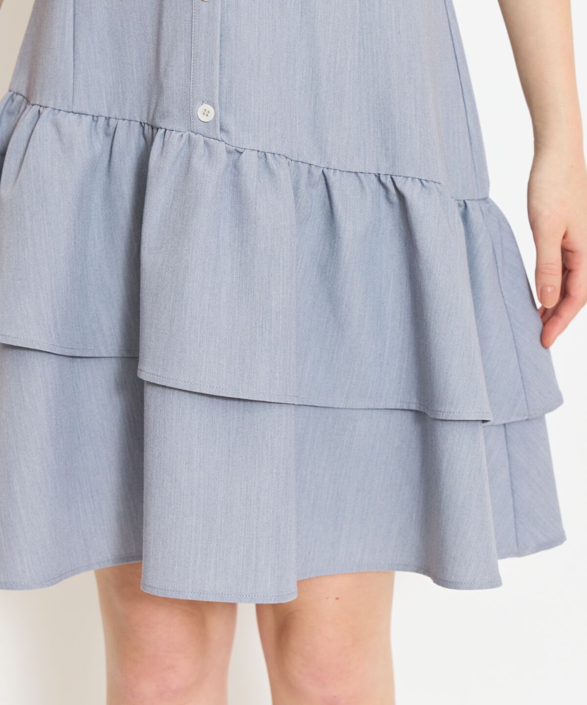 WILLSELECTION「ティアードフリルリボンタイシャツワンピース」|ワンピース|