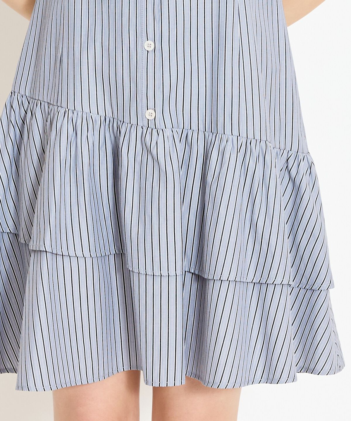 WILLSELECTION「ティアードフリルリボンタイシャツワンピース」|ワンピース|