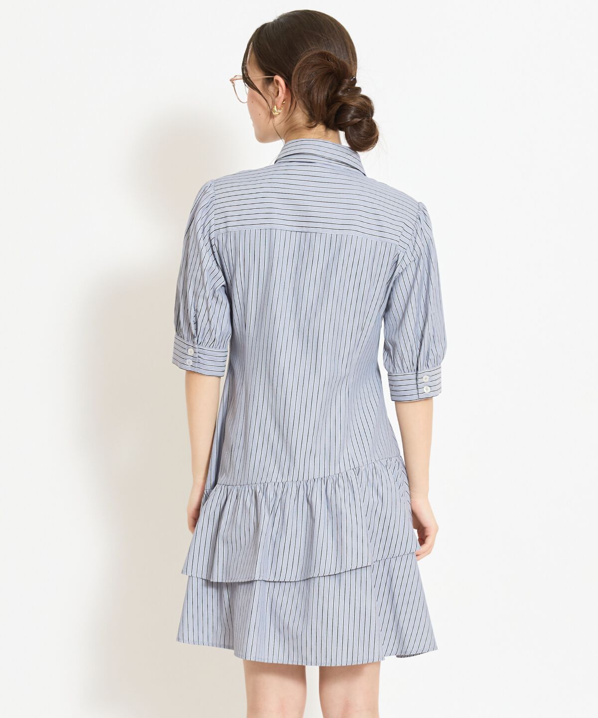 WILLSELECTION「ティアードフリルリボンタイシャツワンピース」|ワンピース|