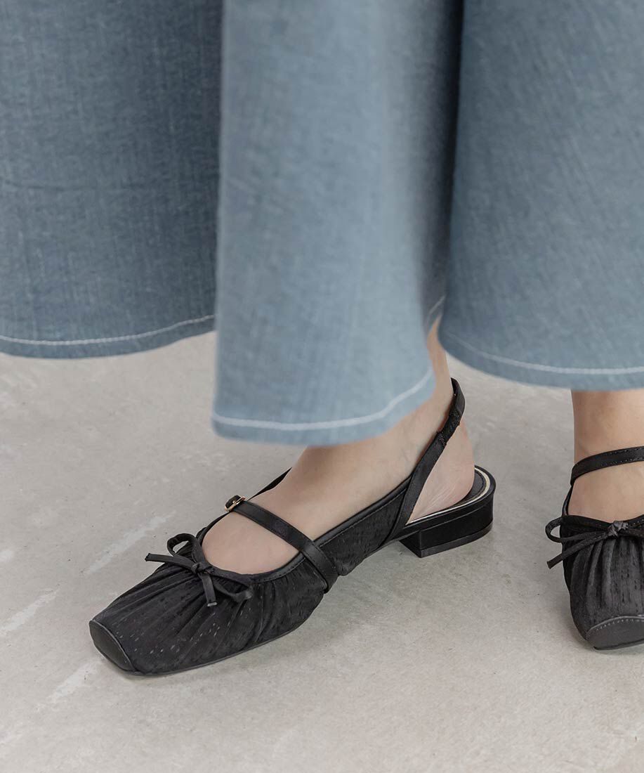  「シアーギャザーバックストラップパンプス」|パンプス|