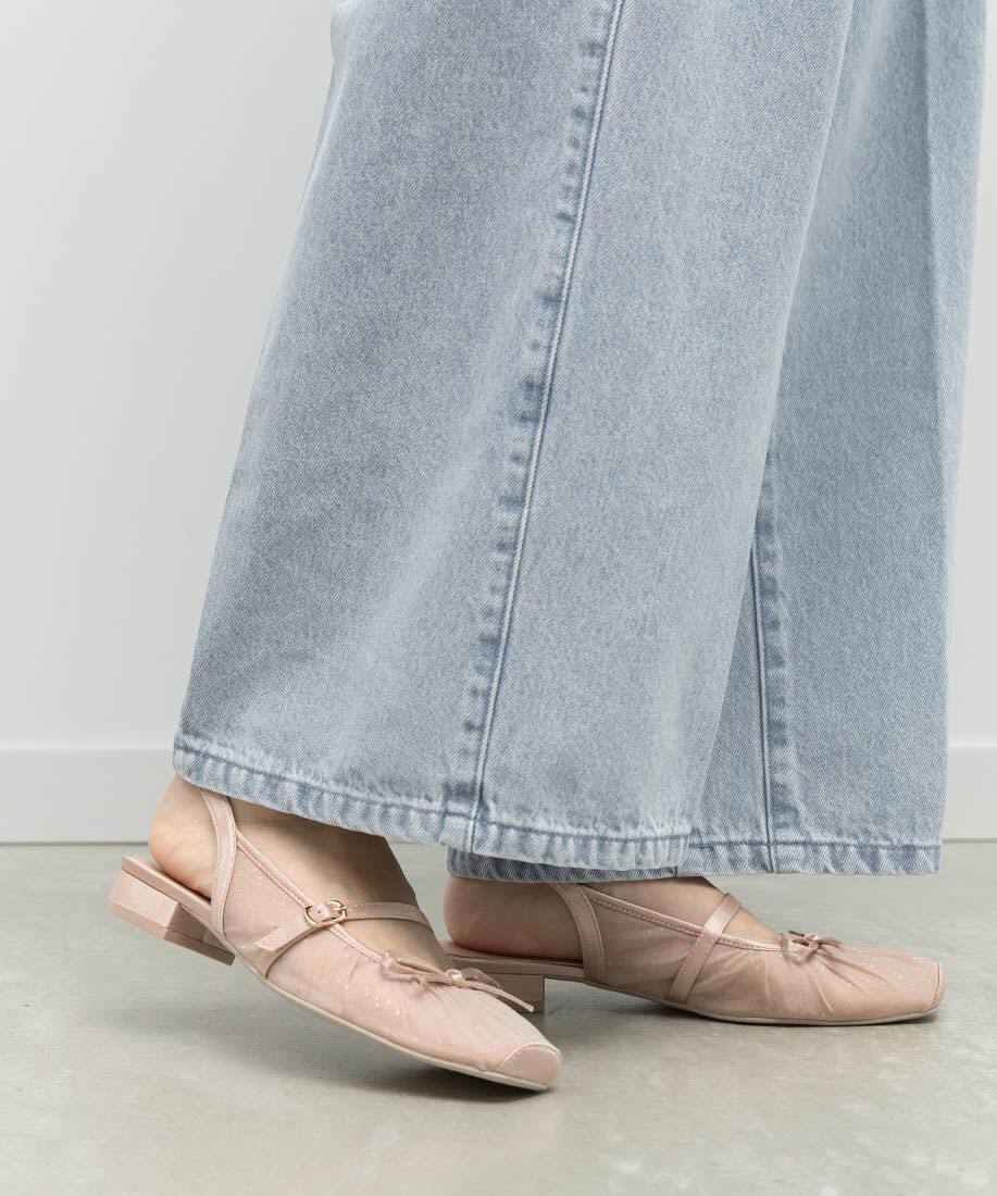  「シアーギャザーバックストラップパンプス」|パンプス|