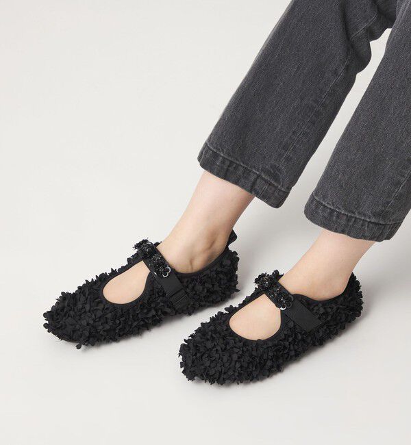 SY UNITED ARROWS「＜SY＞ フラワービジューベルクロ フラット20&uarr;」|パンプス|