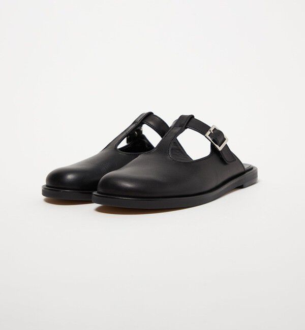 ODETTE E ODILE「オブリークTストラップミュール フラット15&uarr;」|スリッポン|