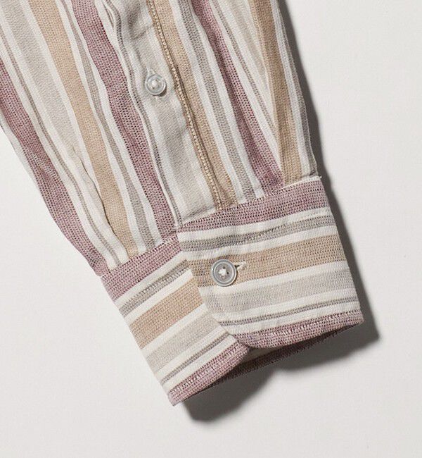 UNITED ARROWS「リネン/コットン ストライプ オープンカラーシャツ」|シャツ・ブラウス|