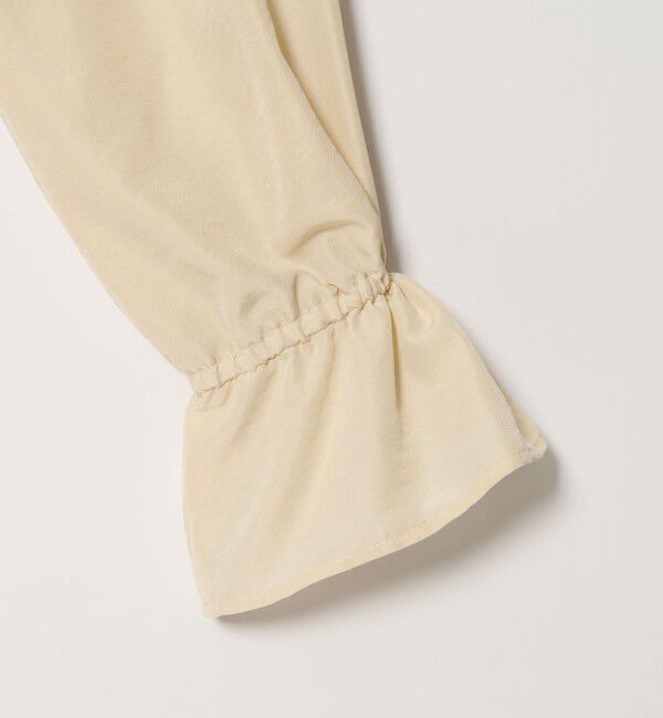 EMMEL REFINES「＜EMMEL REFINES＞EM フィブリルサテン ネックタック フリル ブラウス」|シャツ・ブラウス|