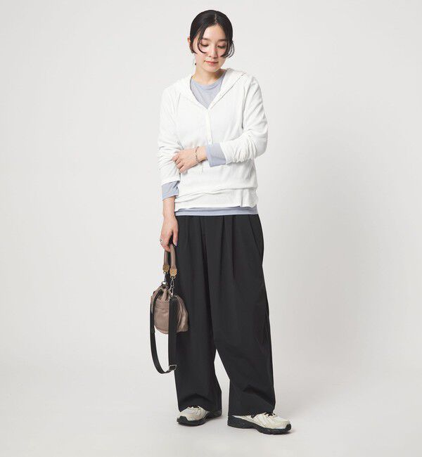 UNITED ARROWS green label relaxing「【WEB限定】＜at ease＞シアーテレコ フード ロングスリーブ カットソー」|Tシャツ・カットソー|