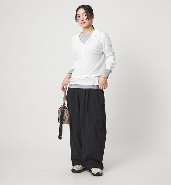 UNITED ARROWS green label relaxing「【WEB限定】＜at ease＞シアーテレコ フード ロングスリーブ カットソー」|Tシャツ・カットソー|