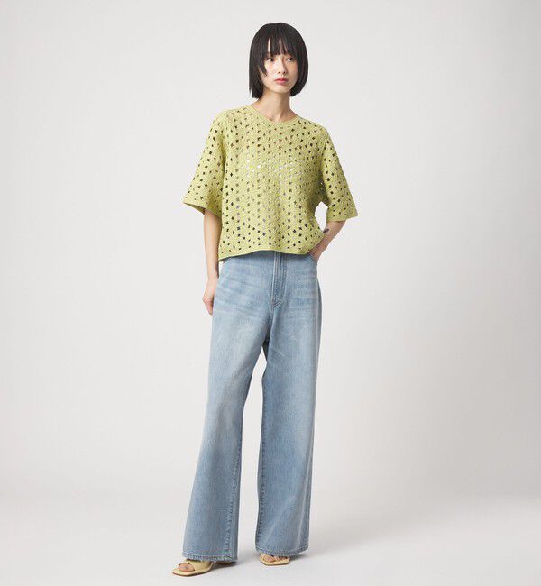 EMMEL REFINES「＜EMMEL REFINES＞EM ハイウエスト ワイド デニム」|チノ|