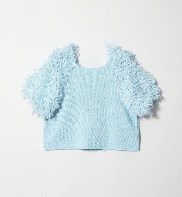 EMMEL REFINES「＜EMMEL REFINES＞EM HW テープヤーン ショートスリーブ ニット」|ニット・セーター|