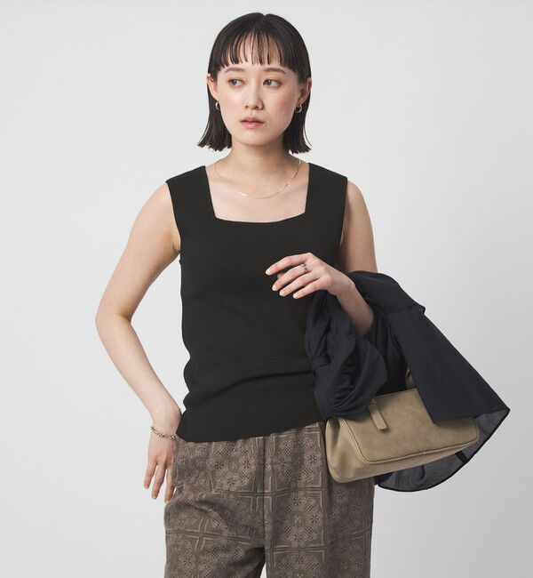 UNITED ARROWS green label relaxing「ニット タンクトップ ウォッシャブル」|タンクトップ|BLACK