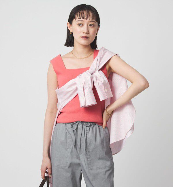 UNITED ARROWS green label relaxing「ニット タンクトップ ウォッシャブル」|タンクトップ|PINK