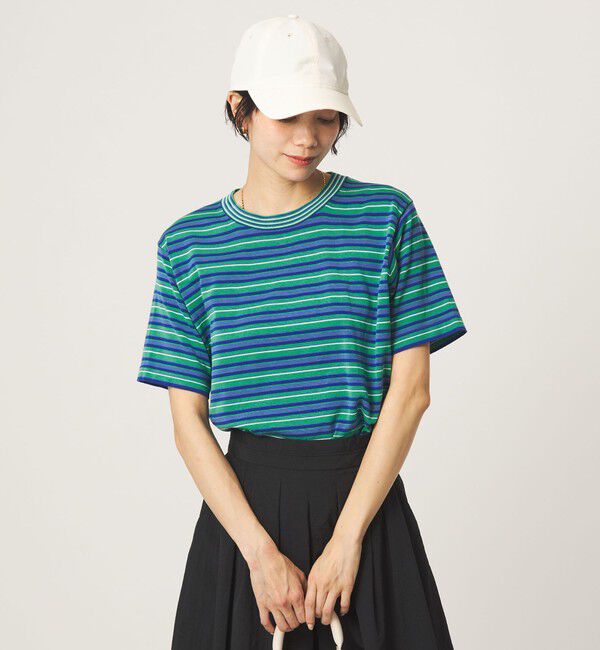 UNITED ARROWS green label relaxing「＜RYE TENDER＞ボーダー ニット Tシャツ」|ニット・セーター|COBALT