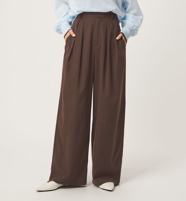 UNITED ARROWS green label relaxing「【WEB限定】＜at ease＞オルマイ スラックス」|スラックス|DK.BROWN