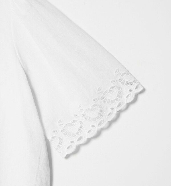 EMMEL REFINES「＜EMMEL REFINES＞EM カットワーク刺しゅう ショートスリーブ ブラウス」|シャツ・ブラウス|