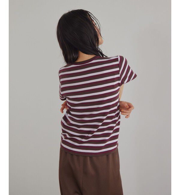 EMMEL REFINES「＜EMMEL REFINES＞EM フライスクルーネック チビTシャツ」|Tシャツ・カットソー|