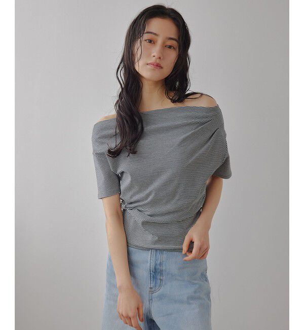 EMMEL REFINES「＜EMMEL REFINES＞EM ベアフライス オフショル トップス」|Tシャツ・カットソー|