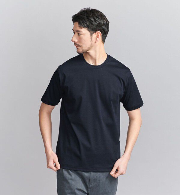BEAUTY&YOUTH UNITED ARROWS「【WEB限定 WARDROBE SMART】NORITAKE スマートフィット Tシャツ」|Tシャツ・カットソー|NAVY