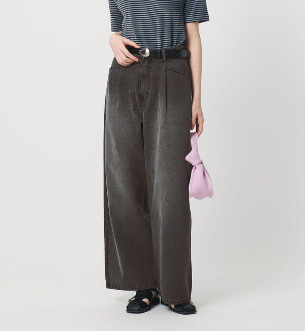 BEAUTY&YOUTH UNITED ARROWS「【WEB限定】タックワイド デニムパンツ」|デニム|MD.GRAY