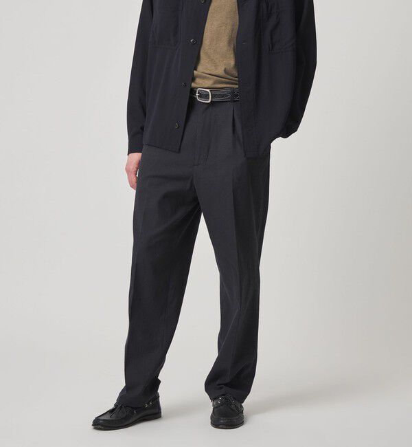 STEVEN ALAN「＜Steven Alan＞ TCL オックスフォード アウト ワンプリーツ スラックス」|スラックス|