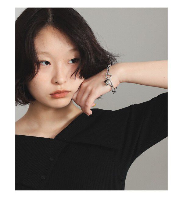 Ray BEAMS 「マリンチェーン マンテル ハート ブレスレット」|ブレスレット・バングル|