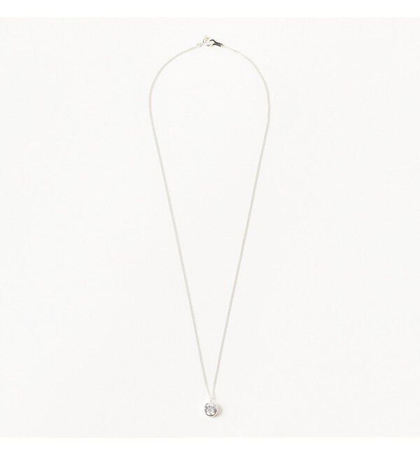 Ray BEAMS 「キュービックジルコニア ビッグ フクリン ネックレス」|ネックレス|SILVER