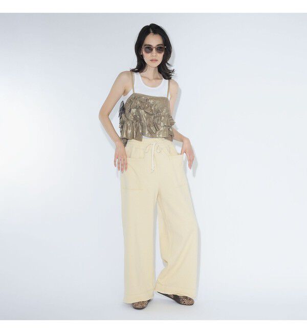 BEAMSBOY「maturely / ヘム カットオフ フレア ジャージー」|チノ|