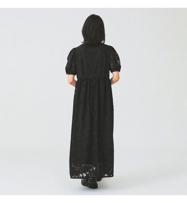 Ray BEAMS 「ジャガード パフスリーブ ワンピース」|ワンピース|