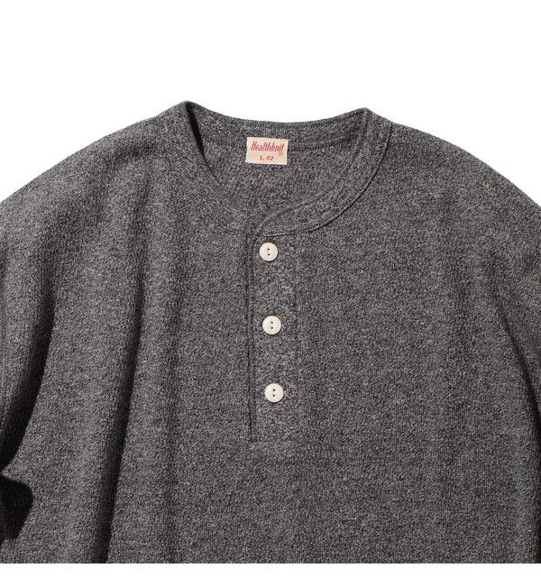 BEAMS PLUS「【別注】Healthknit / Honeycomb Thermal Henry Neck Long Sleeve T-shirt」|Tシャツ・カットソー|