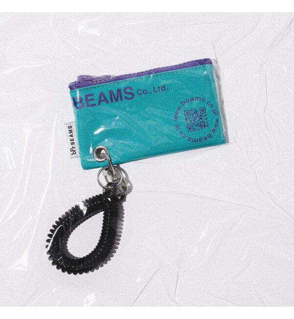 BEAMS「bPr BEAMS / ターポリン ロゴ ポーチ XS」|ポーチ|TEAL