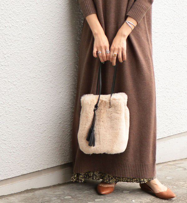 SHIPS any「SHIPS any: ファー巾着バッグ」|その他|